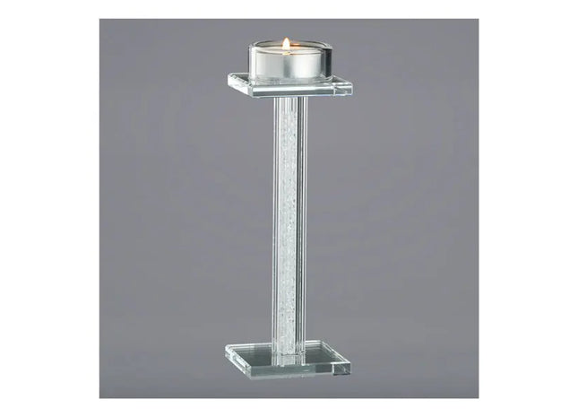 Kristall Teelichtleuchter, Mittlere Größe, ca. 19cm, Eleganter Kerzenhalter TK Gruppe® Grosshandel 