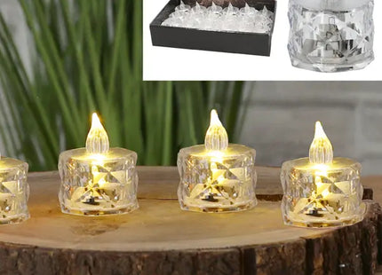Kristallklare LED-Teelichter, 5 cm Höhe - Stilvolle Beleuchtung für jedes Ambiente TK Gruppe® Grosshandel 