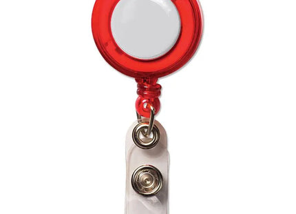 Kristallklarer Namensschildhalter - Transparent Rot - Robust, Stilvoll und Praktisch TK Gruppe® Grosshandel 