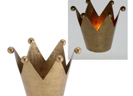Kronenförmiger Kerzenhalter, ca. 7x8cmD - Elegantes Dekoratives Accessoire für Zuhause oder Veranstaltungen TK Gruppe® Grosshandel 