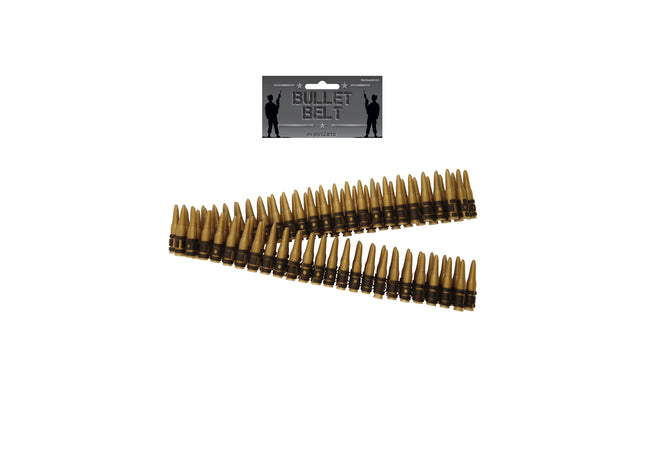 Kugelgürtel 162 cm mit 96 Kugeln - Realistisches Kostümzubehör für Militärthemen TK Gruppe® Grosshandel 