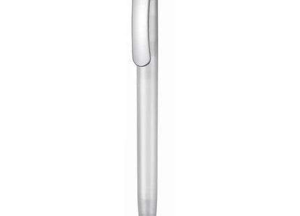 Kugelschreiber CLEAR FROZEN SI - Frost-Weiß, Transparenter Eiskalter Schreibstift TK Gruppe® Grosshandel 