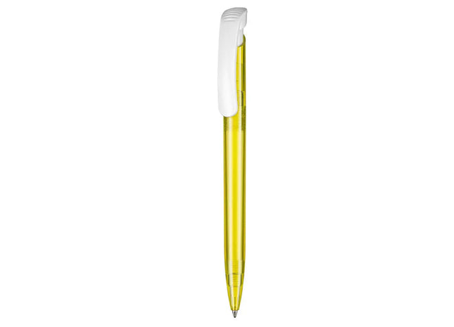 Kugelschreiber CLEAR TRANSPARENT S - Ananas-Gelb, Durchsichtiger Stift TK Gruppe® Grosshandel 