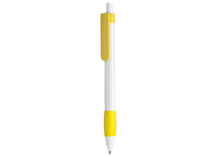 Kugelschreiber DIVA - Weiß & Zitronengelb, Stilvoller Zweifarbiger Stift TK Gruppe® Grosshandel 