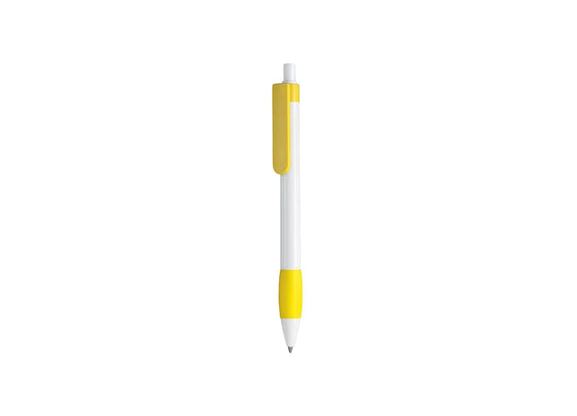 Kugelschreiber DIVA - Weiß & Zitronengelb, Stilvoller Zweifarbiger Stift TK Gruppe® Grosshandel 