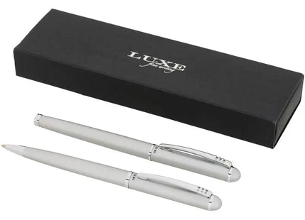 Kugelschreiber-Geschenkset - Elegantes Silber, Schwarze Mine, Luxuriös TK Gruppe® Grosshandel 