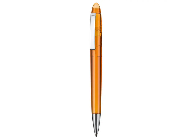 Kugelschreiber HAVANNA TRANSPARENT - Flamingo-Orange, Durchsichtiger Trendstift TK Gruppe® Grosshandel 