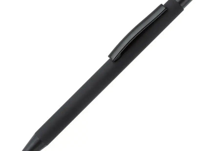 Kugelschreiber New York Soft-Touch Stylus - Schwarz & Silber - Eleganter Schreib- und Touchstift TK Gruppe® Grosshandel 
