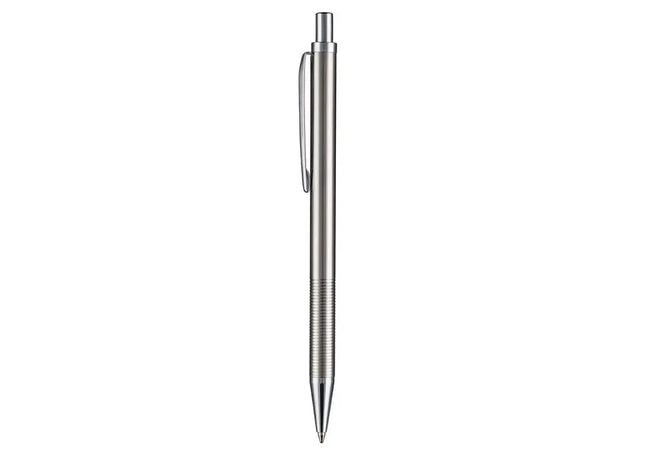 Kugelschreiber STEEL - Edler Silberner Metallschreibstift, Robust & Stilvoll TK Gruppe® Grosshandel 