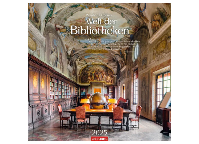 Kunst & Kultur Kalender 2024 - Welt der Bibliotheken Bibliotheks-Kunstplaner Kultureller Jahresplan TK Gruppe® Grosshandel 