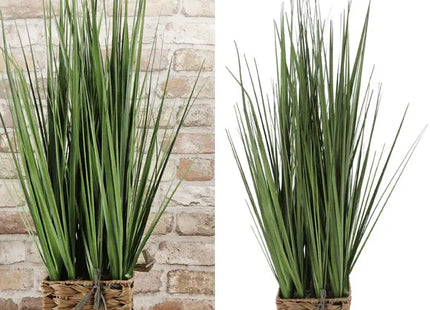 Kunstblume Gras im dekorativen Korb | 80cm Hoch | Elegante Wohnkultur TK Gruppe® Grosshandel 
