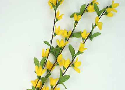 Künstliche Forsythie 70cm mit 34 Blüten & 15 Blättern, Dekozweig TK Gruppe® Grosshandel 