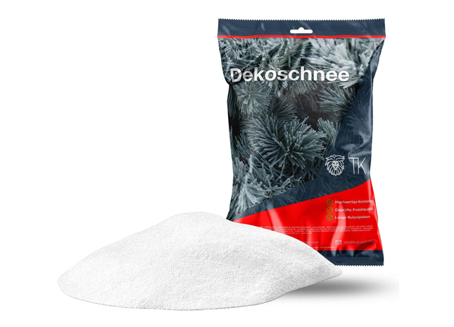 Kunstschnee täuschend echt & weich - ca. 1000 ml fluffiger Schnee - glitzernder Streuschnee Dekoschnee als Deko Dekoration an Weihnachten (1x)