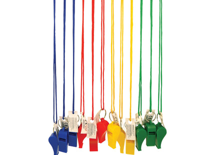 Kunststoffflöte 5,5 cm in 4 Versionen mit 80 cm Schnur - Musikspielzeug für Kinder TK Gruppe® Grosshandel 