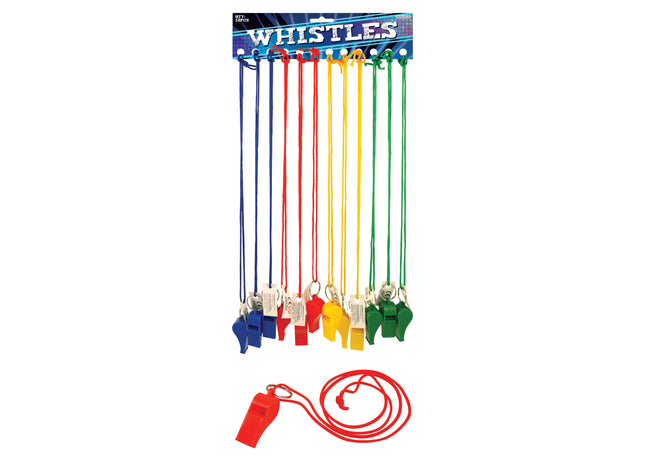 Kunststoffflöte 5,5 cm in 4 Versionen mit 80 cm Schnur - Musikspielzeug für Kinder TK Gruppe® Grosshandel 