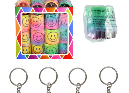 Kunterbunte Regenbogen-Smiley-Hänger, 3,5 cm – perfekt für Schlüsselanhänger & Taschen TK Gruppe® Grosshandel 