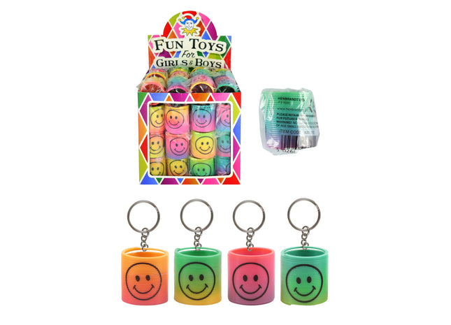 Kunterbunte Regenbogen-Smiley-Hänger, 3,5 cm – perfekt für Schlüsselanhänger & Taschen TK Gruppe® Grosshandel 
