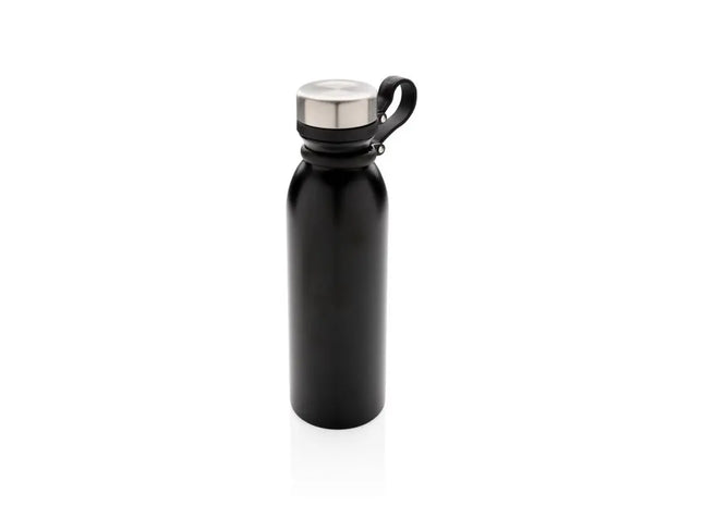 Kupfer-Vakuumisolierte Flasche 500ml mit Trageriemen in Schwarz - Modern & Praktisch TK Gruppe® Grosshandel 