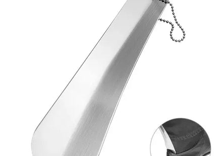 Kurzer Edelstahl-Schuhlöffel in Silber – robust & stilvoll TK Gruppe® Grosshandel 
