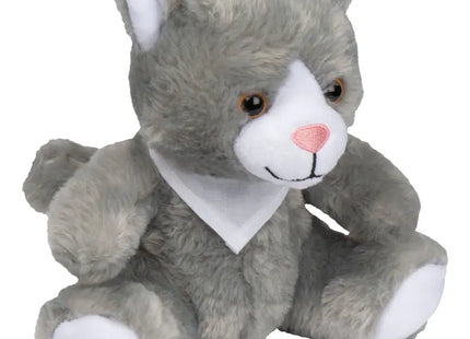 Kuschelige Fellnase - Silbergrau: Plüschkatze für liebevolle Umarmungen TK Gruppe® Grosshandel 