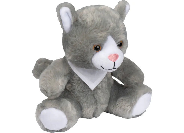 Kuschelige Fellnase - Silbergrau: Plüschkatze für liebevolle Umarmungen TK Gruppe® Grosshandel 