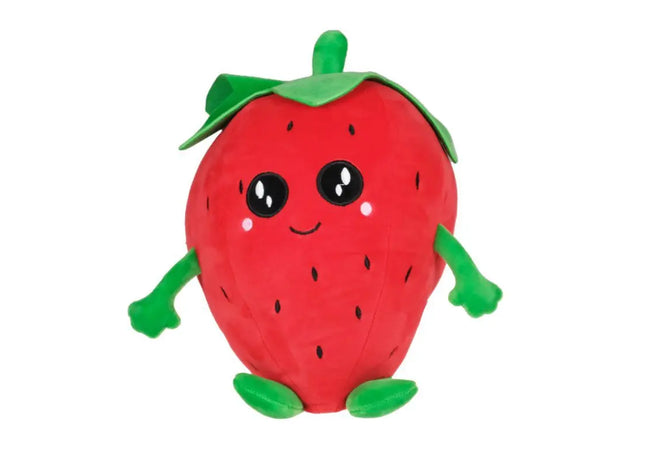 Kuschelige Plüsch-Erdbeere namens "Berry" mit Gesicht, 35 cm TK Gruppe® Grosshandel 