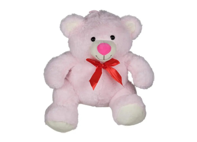 Kuscheliger Plüschbär "Bert" in Rosa, 40cm TK Gruppe® Grosshandel 