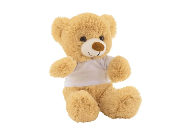 Kuscheliger Teddy ALEXANDER mit separat verpacktem weißem Shirt - in erdigen Brauntönen - Ein herziger Freund zum Liebhaben TK Gruppe® Grosshandel 