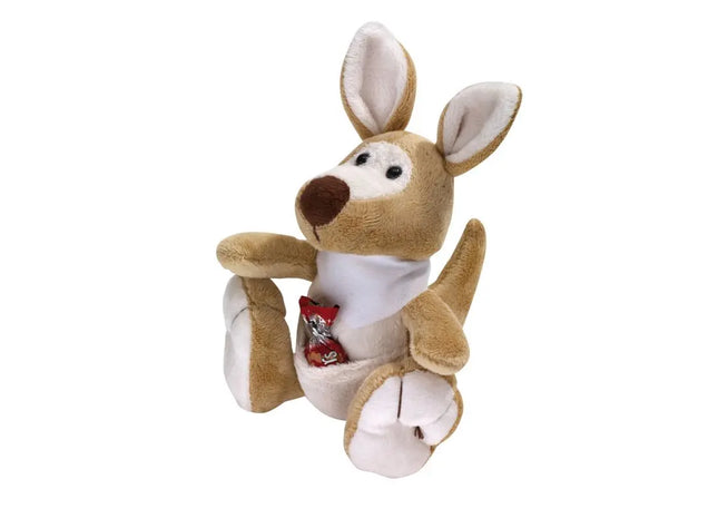 Kuscheliges Beuteltier JUMPER - in erdigen Brauntönen & reinem Weiß - Ein springfroher Freund zum Liebhaben TK Gruppe® Grosshandel 