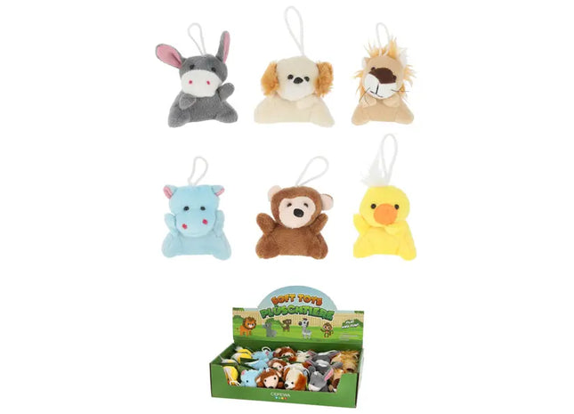 Kuscheltier-Set Mini, 8 cm - 6 Stück niedliche Stofftiere TK Gruppe® Grosshandel 
