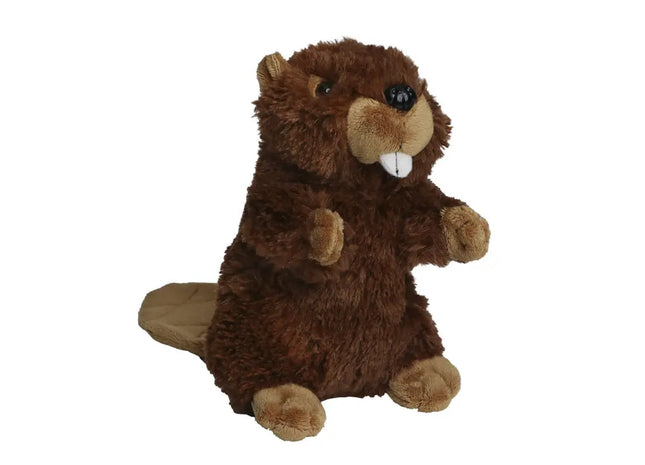 Kuschelweicher MiniFeet Biber Brian - braun - Stoffbiber, Schmusetier, Plüschtier TK Gruppe® Grosshandel 