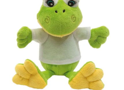Kuschelweicher Plüsch-Frosch FRIEDA - grün-weiß - Stofffrosch, Schmusetier, Plüschtier TK Gruppe® Grosshandel 