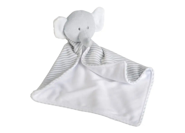 Kuschelweicher Schnuffel-Elefant DOMI - grau-weiß - Stoffelefant, Schmusetier, Plüschtier TK Gruppe® Grosshandel 