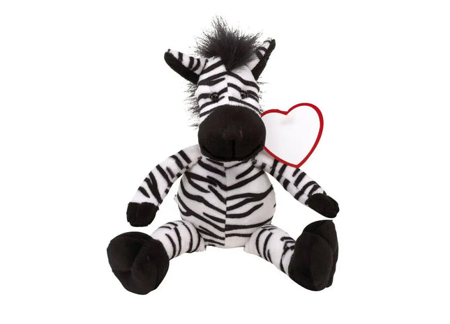 Kuschelweiches Plüsch-Zebra LORENZO - schwarz-weiß - Stoffzebra, Schmusetier, Plüschtier TK Gruppe® Grosshandel 