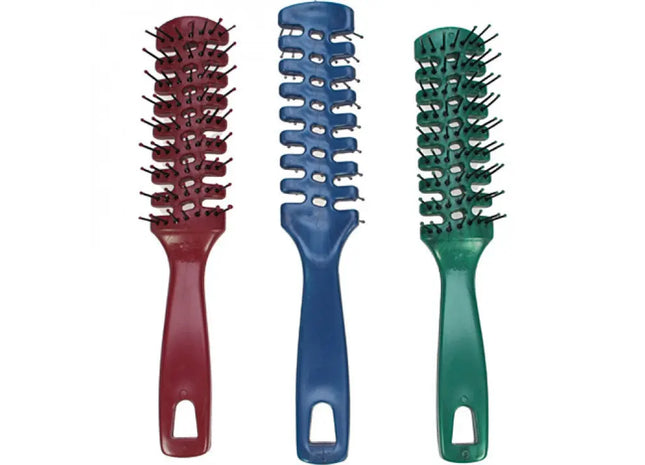 Kusto Skelett-Haarbürste, Bunt Sortiert, 20cm - Vielseitig für alle Haartypen TK Gruppe® Grosshandel 