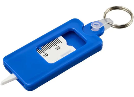 Kym Reifenprofilmesser Schlüsselanhänger: Kym Schlüsselanhänger mit Reifenprofilmesser in Blau - Präzise Messung TK Gruppe® Grosshandel 