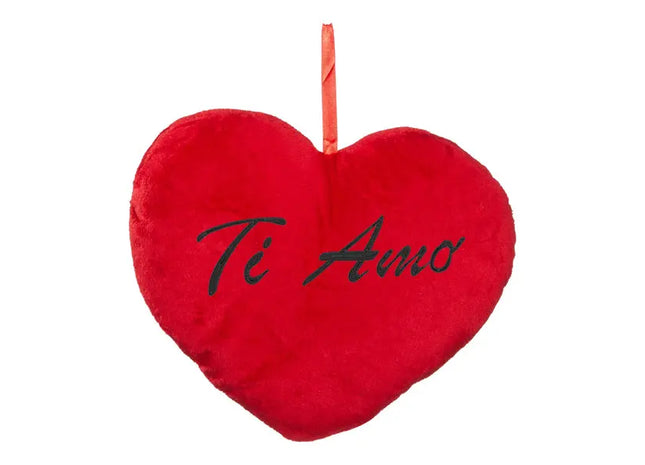 L Herzkissen 'TI AMO', 24cm, Geschenk für Romantische Anlässe TK Gruppe® Grosshandel 