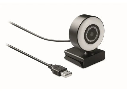LAGANI 1080P HD-Webkamera mit Ringlicht - Schwarz, Hochauflösend TK Gruppe® Grosshandel 