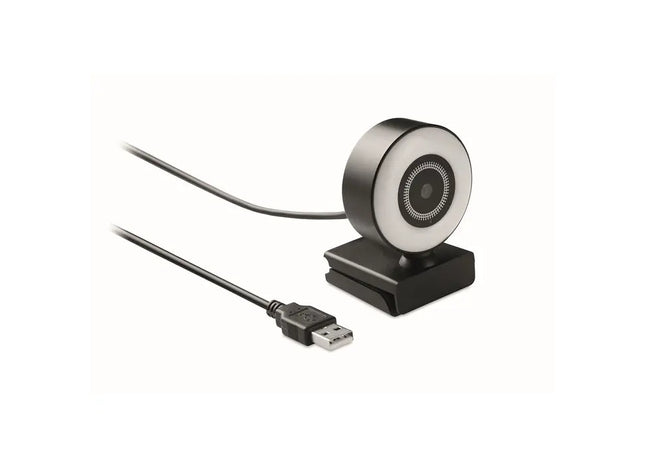 LAGANI 1080P HD-Webkamera mit Ringlicht - Schwarz, Hochauflösend TK Gruppe® Grosshandel 