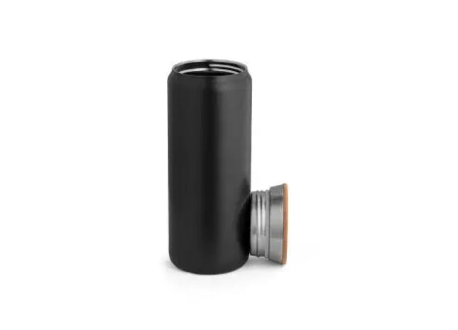 LAVINE 600 Thermoflasche aus Edelstahl, 600ml - Tiefschwarz & Dauerhaft TK Gruppe® Grosshandel 