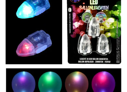 LED-Ballonbeleuchtung, 3er-Pack, Strahlende Deko für Feste TK Gruppe® Grosshandel 