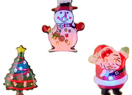 LED Blinkie-Anstecker Weihnachten, 3er-Set – Blinkende Festtagsdeko TK Gruppe® Grosshandel 