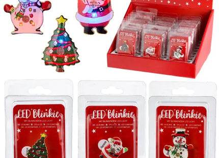 LED Blinkie Weihnachten, Rot und Blau Blinkend, 3er-Set TK Gruppe® Grosshandel 