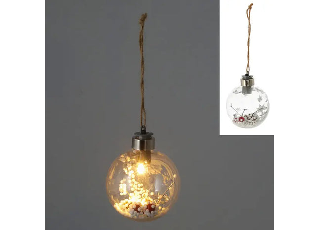 LED Christbaumkugeln mit Winterlandschaft, 3er-Set - Festlicher Baumschmuck TK Gruppe® Grosshandel 