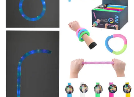 LED-Dehnbare Knister-Röhren, 6er Set, ca. 20cm Länge - Buntes Sensorikspielzeug TK Gruppe® Grosshandel 