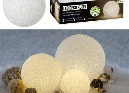 LED Deko Kugel Soft, L, 15cm - Mittelgroße, gemütliche Stimmungsbeleuchtung TK Gruppe® Grosshandel 