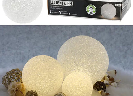 LED Deko Kugel Soft, M, 10cm - Sanftes Licht für stimmungsvolle Dekoration TK Gruppe® Grosshandel 