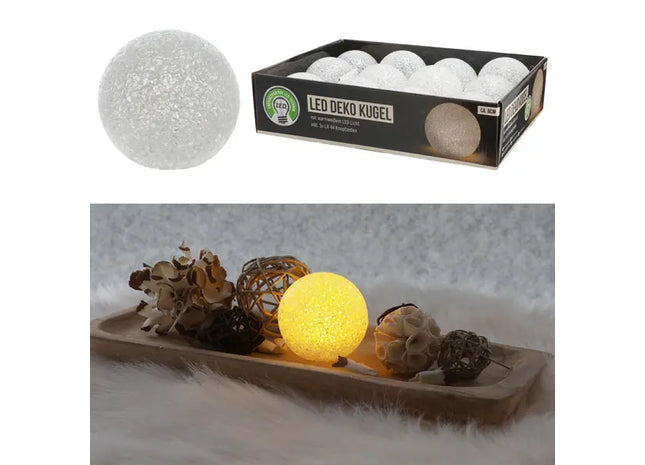 LED Deko Kugel Soft, S, 8cm - Mini Stimmungslicht für gemütliche Dekoration TK Gruppe® Grosshandel 