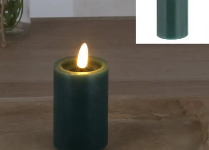 LED-Echtwachskerze 'SHINE', Grünes Wachs, 5x10cm - Umweltfreundliche Beleuchtung TK Gruppe® Grosshandel 