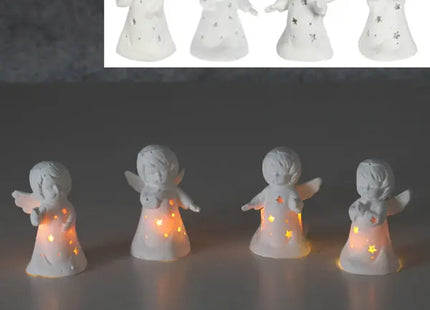 LED-Engel Figuren, 4er-Set - Himmlische Leuchtdekoration TK Gruppe® Grosshandel 